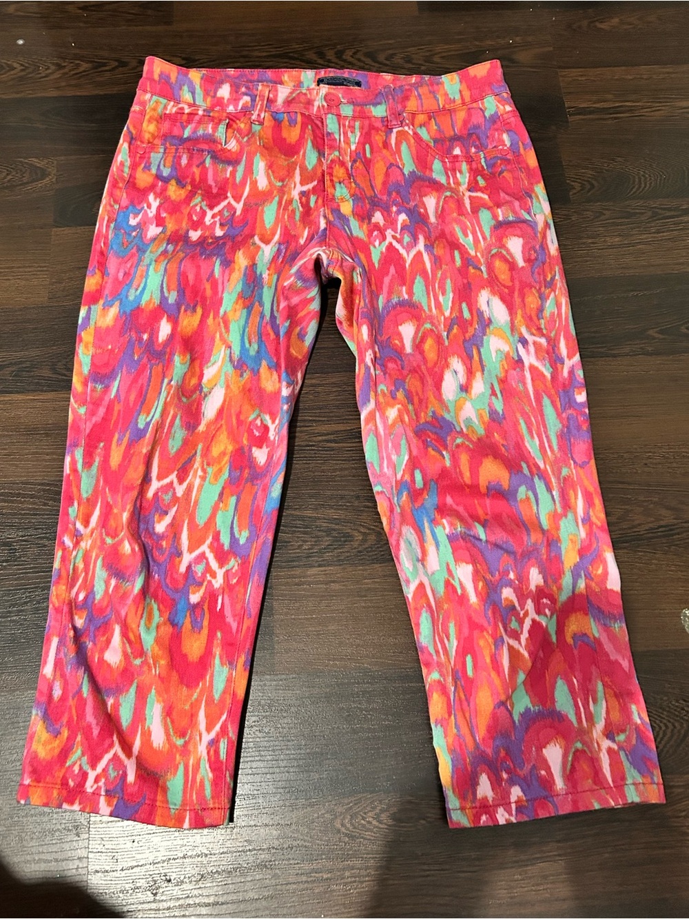 Bandolino Girls' Pink Multi-Color Printed Leggings